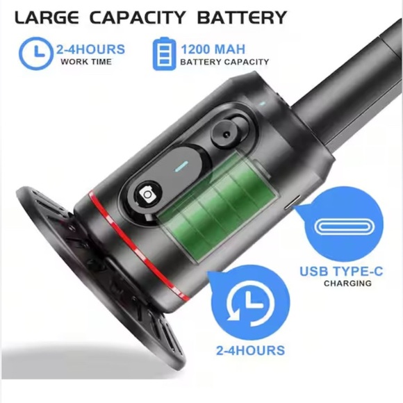 360° Auto Face Tracking Selfie Stick w/Tripod & Remote, NIB - Picture 3 of 13